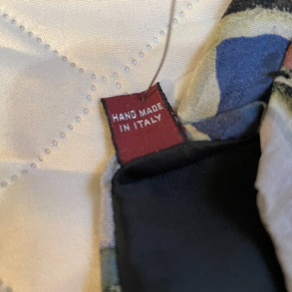 Custom Tie Handmade in Italy of 100% Silk Abstract design in Multiple Colors - Picture 5 of 5